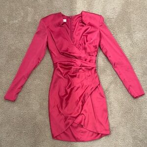 House of CB Pink Satin Mini Dress